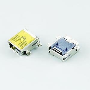 UBMI10C05xxEQx1 - Mini USB / B / Female / SMT - Jaws Co., Ltd.