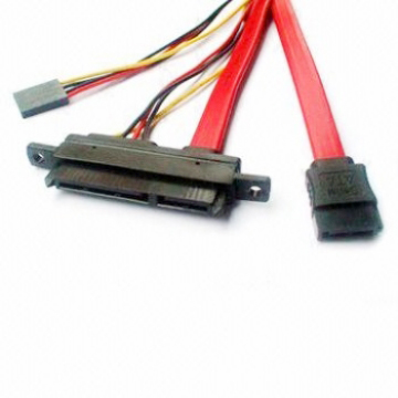 SATA Data and 4P HSG Combo Cable, Applicable to CDs, DVDs, Tape Devices and Zip Drives