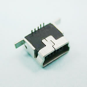 MUSB5S - MINI USB SERIES 5P B FEMALE VERTICAL SMD TYPE - Townes Enterprise Co.,Ltd